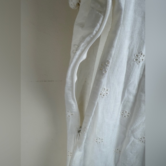 SUNDANCE Imperial Eyelet Dress Ivory Lace Shift Dress 100% Cotton Size XL BOHO - Picture 8 of 14